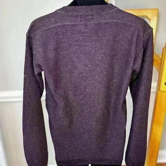 VTG Pronto Silk And Acrylic Purple V Neck Sweater Women's Size S - Picture 4 of 6